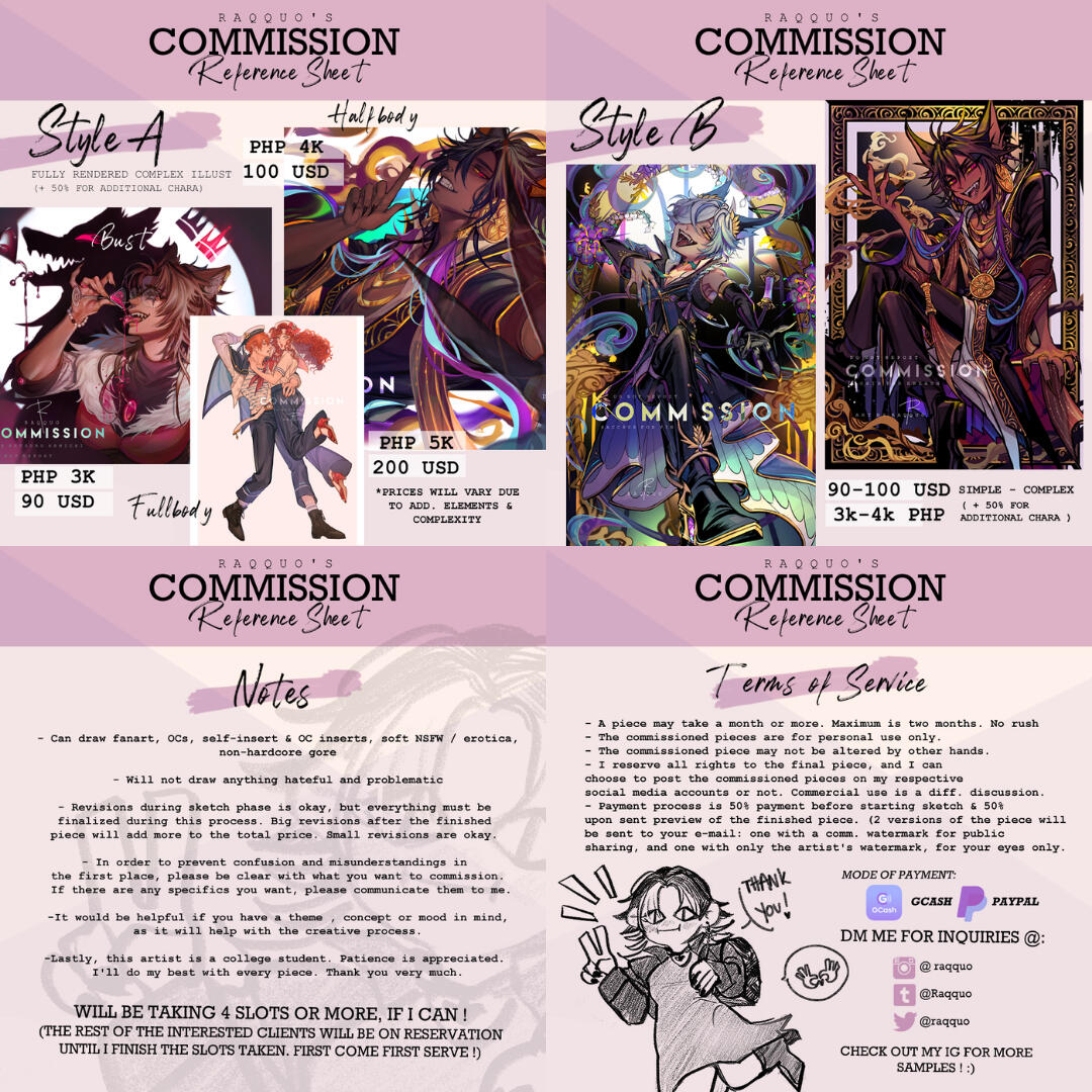 Commission sheet. Please click and zoom !