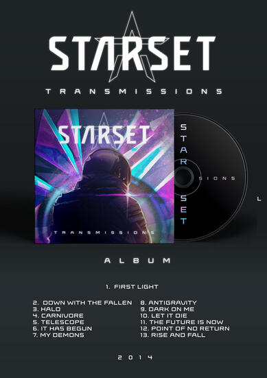 "Starset Transmissions Album Re-design" |Adobe Photoshop| Inspired by Caelus, who I daydream of going on tragic and metal adventures as I listen to the whole album.