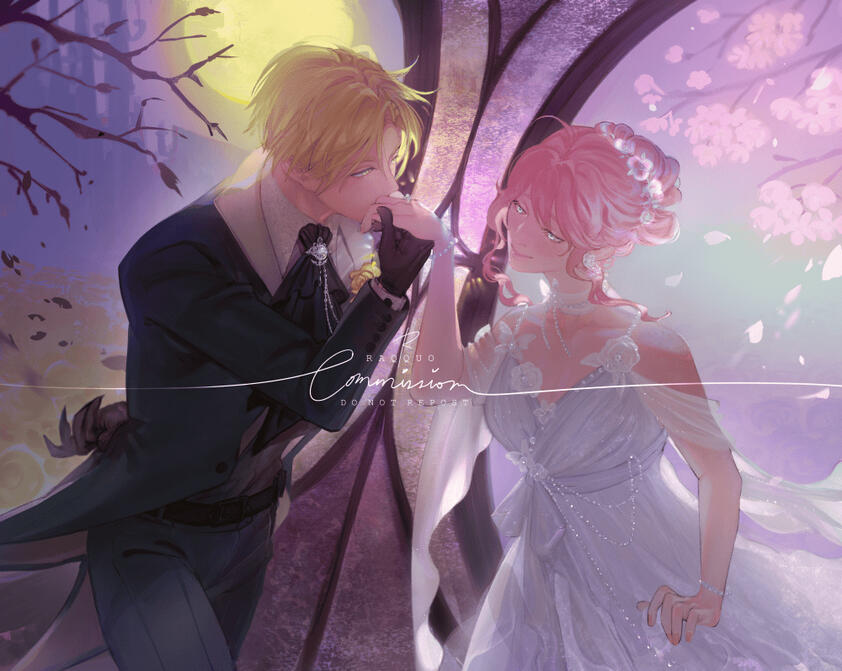 Yume Commission for Obeymeflora. Obey me! Shall we Date.